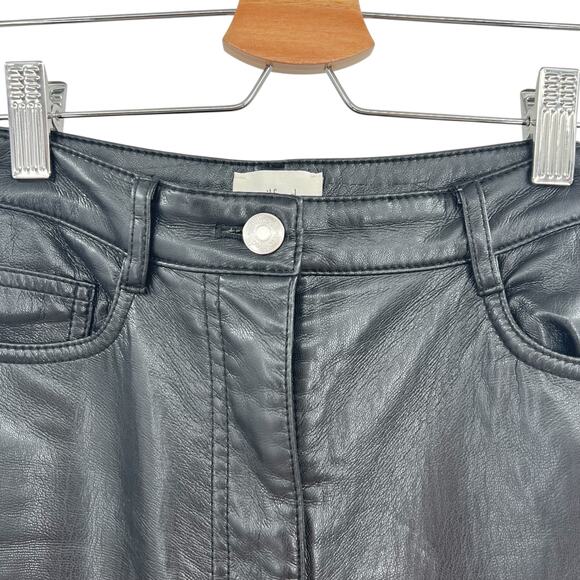 Aritzia Wilfred The Melina Pant Faux Vegan Leather High Waist Black Size 0 - Picture 4 of 13